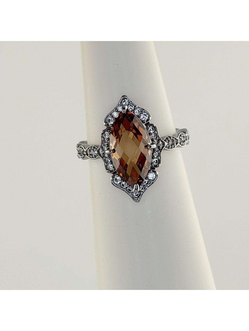 Bomb Party Ring Sz 6 RG61076 "Regal Calling" Brown Tourmaline on Hematite